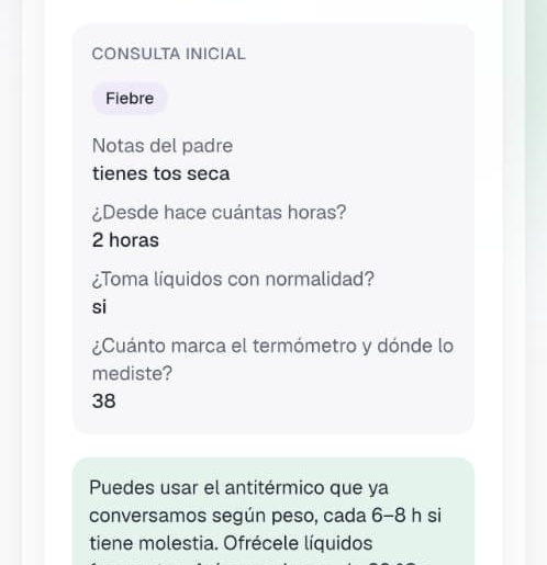Consulta respondida por el pediatra en Aura